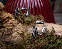 Load image into Gallery viewer, SERPENT adjustable snake ring in sterling silver