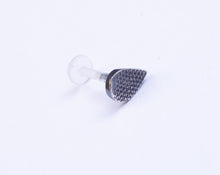 Load image into Gallery viewer, Patterned Teardrop labret in sterling silver