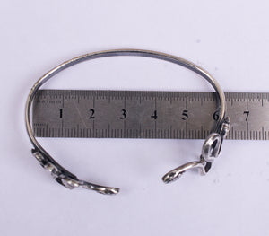 SERPENT open snake bracelet in recycled sterling silver