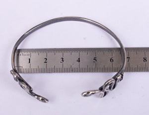 SERPENT open snake bracelet in recycled sterling silver