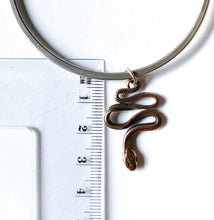 Load image into Gallery viewer, SERPENT Handmade Sterling Silver &amp; Bronze Snake Bangle