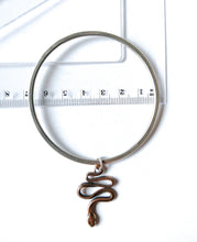 Load image into Gallery viewer, SERPENT Handmade Sterling Silver &amp; Bronze Snake Bangle