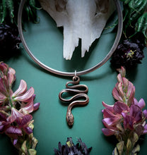 Load image into Gallery viewer, SERPENT Handmade Sterling Silver &amp; Bronze Snake Bangle