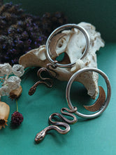 Load image into Gallery viewer, SERPENT and MOON Sterling Silver Weights with Bronze Charms