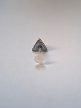 Load image into Gallery viewer, TRIANGLE STERLING SILVER AND GEMSTONE LABRET