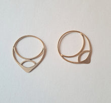 Load image into Gallery viewer, Gold plated copper hoops
