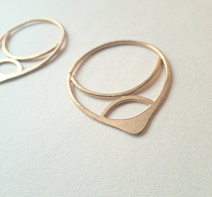 Gold plated copper hoops