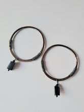 Load image into Gallery viewer, BLACK TOURMALINE EAR WEIGHTS IN COPPER