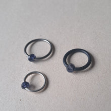 Load image into Gallery viewer, Iolite piercing ring