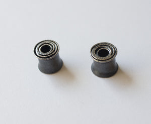Double flared plugs in recycled sterling silver in 8mm/0g