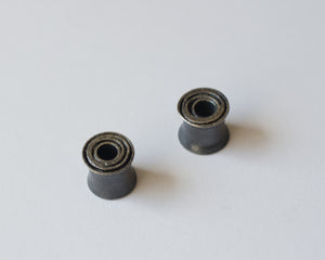 Double flared plugs in recycled sterling silver in 8mm/0g