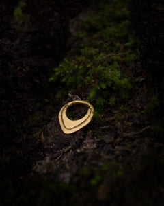 TWIST OPEN GOLD PLATED PIERCING RING