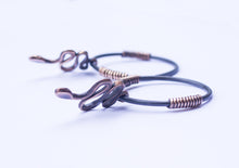 Load image into Gallery viewer, SERPENT ear weights in bronze and black niobium