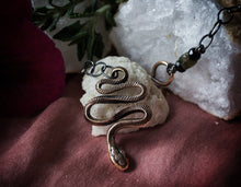 Load image into Gallery viewer, SERPENT bronze and silver anklet