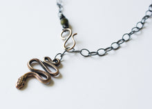 Load image into Gallery viewer, SERPENT bronze and silver anklet