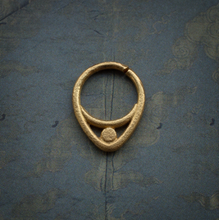 Load image into Gallery viewer, SUN gold plated septum ring