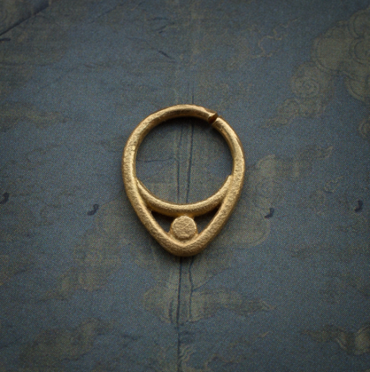 SUN gold plated septum ring