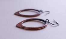 Load image into Gallery viewer, COPPER EARRINGS WITH NIOBIUM HOOKS
