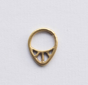 GOLD PLATED TWIST OPEN PIERCING RING