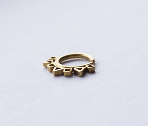 18K GOLD PLATED TWIST OPEN SEPTUM RING