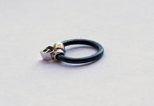 Load image into Gallery viewer, SILVER AND ROSE GOLD PIERCING RING
