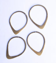 Load image into Gallery viewer, GAUGED BRASS HOOPS