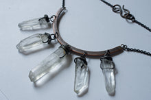 Load image into Gallery viewer, CRYSTAL QUARTZ, COPPER AND SILVER NECKLACE