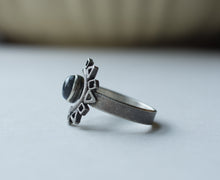 Load image into Gallery viewer, ADJUSTABLE SILVER RING WITH LABRADORITE