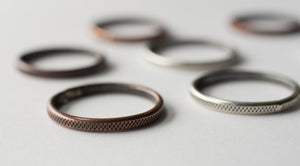 STACK RING IN SILVER OR COPPER