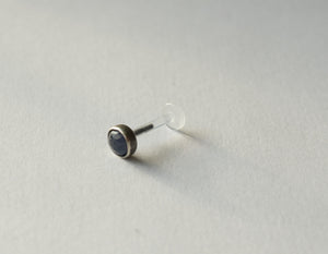 SILVER AND SAPPHIRE LABRET
