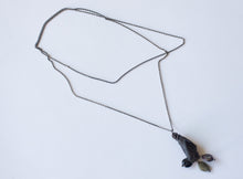 Load image into Gallery viewer, LONG SMOKY QUARTZ NECKLACE WITH TOURMALINE