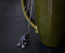 Load image into Gallery viewer, LONG SMOKY QUARTZ NECKLACE WITH TOURMALINE
