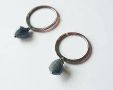 Load image into Gallery viewer, COPPER EAR WEIGHTS WITH LABRADORITE