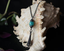 Load image into Gallery viewer, SILVER AND NATURAL TURQUOISE NECKLACE