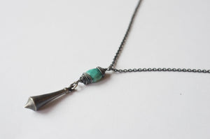 SILVER AND NATURAL TURQUOISE NECKLACE