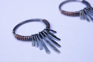 FRINGE EARWEIGHTS IN SILVER AND COPPER