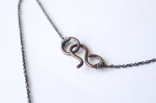 Load image into Gallery viewer, SILVER NECKLACE WITH COPPER DETAIL
